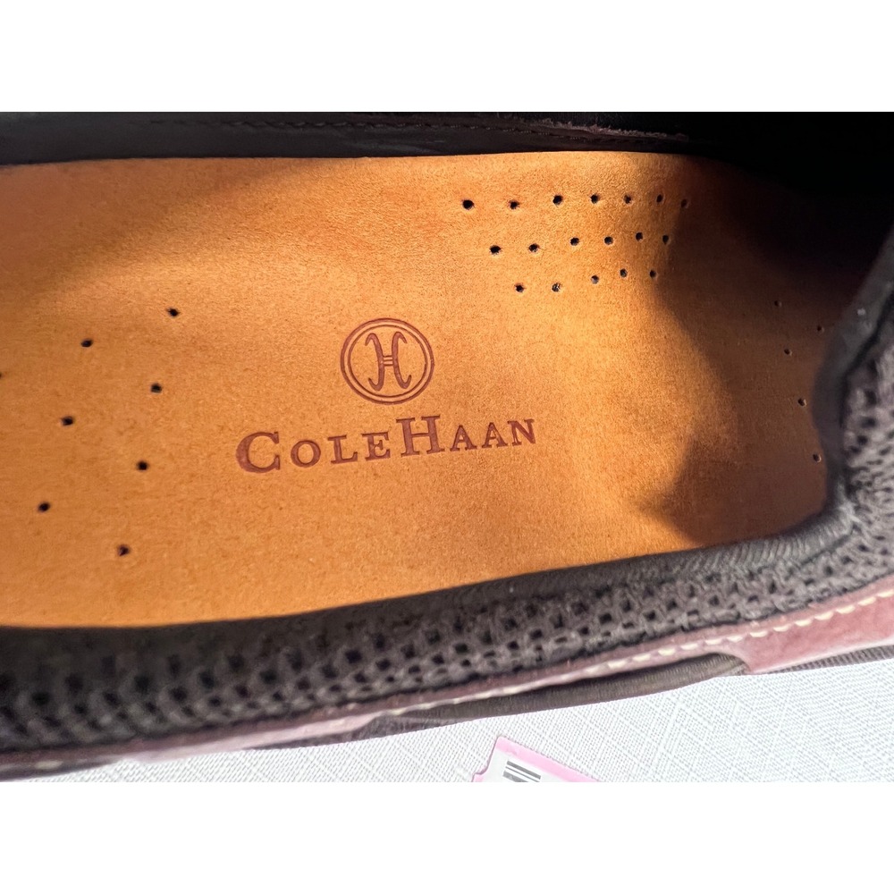 Cole Haan Nike Air Mule Loafers Womens 8B Brown Excellent Leather Slip On Toggle - Picture 7 of 9